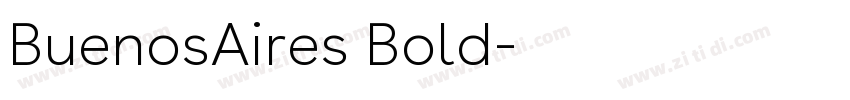 BuenosAires Bold字体转换